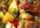 Ultimate One-Pan Baked Chicken Thighs with Potatoes & Peppers