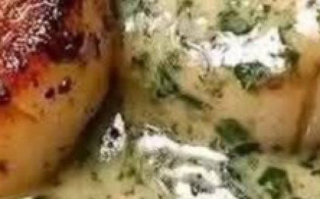 Sizzling Scallops with Zesty Lime Cilantro Sauce