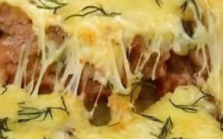 Baked Meat and Potato Casserole with Tomato Sauce