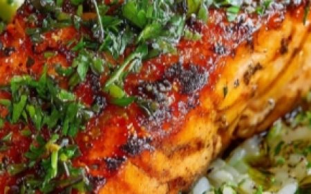 Grilled Salmon Bowl with Avocado and Rice