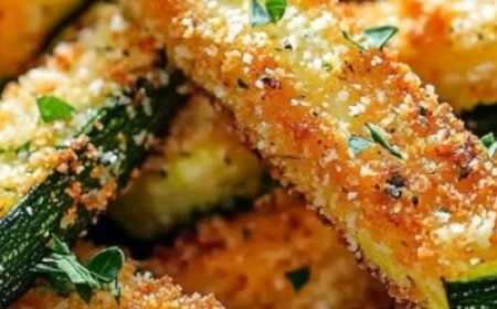 Recipe for Crispy Baked Zucchini Fries