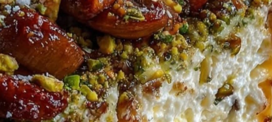 Pistachio and Mushroom Cheesecake with Feta & Parmesan Crust